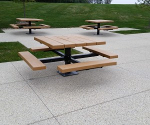 Exposed aggregate park patio Exposed aggregate park patio