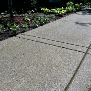 Lakeside Antique Concrete Walk – Antique finished concrete walk with custom tooled design 2